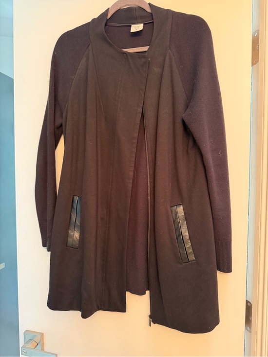 CAbi Sweaters - CAbi Black Long Sleeve Open Front Sweater Coat